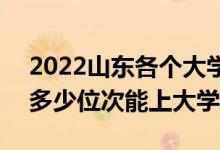 2022山東各個大學分數(shù)線及高考位次預測（多少位次能上大學）