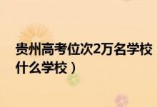 貴州高考位次2萬名學(xué)校（貴州高考位次30000左右適合報什么學(xué)校）