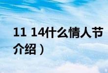 11 14什么情人節(jié)（關于11 14什么情人節(jié)的介紹）