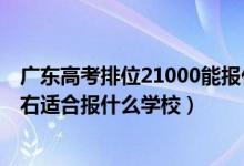 廣東高考排位21000能報什么學(xué)校（廣東高考位次30000左右適合報什么學(xué)校）