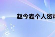 趙今麥個(gè)人資料（趙今麥的簡介）