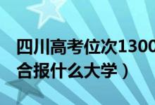 四川高考位次130000左右推薦什么學校（適合報什么大學）