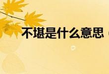 不堪是什么意思（詞語不堪什么意思）