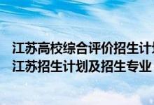江蘇高校綜合評(píng)價(jià)招生計(jì)劃（2022綜合評(píng)價(jià)招生B類高校在江蘇招生計(jì)劃及招生專業(yè)）