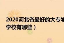 2020河北省最好的大專(zhuān)學(xué)校（2022河北最好考的公辦專(zhuān)科學(xué)校有哪些）