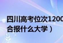 四川高考位次120000左右推薦什么學(xué)校（適合報什么大學(xué)）
