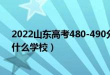 2022山東高考480-490分能報什么大學(xué)（物理歷史類推薦什么學(xué)校）