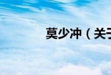 莫少?zèng)_（關(guān)于莫少?zèng)_的介紹）