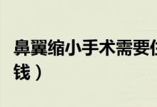 鼻翼縮小手術需要住院嗎（鼻翼縮小手術多少錢）