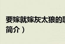 要嫁就嫁灰太狼的歌詞（要嫁就嫁灰太狼歌曲簡介）