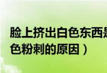臉上擠出白色東西是螨蟲(chóng)還是粉刺（臉上長(zhǎng)白色粉刺的原因）