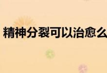 精神分裂可以治愈么（精神分裂可以治愈嗎）