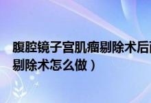 腹腔鏡子宮肌瘤剔除術(shù)后兩周可以蹲便嗎（腹腔鏡子宮肌瘤剔除術(shù)怎么做）