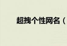 超拽個性網名（超拽個性網名分享）