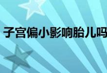 子宮偏小影響胎兒?jiǎn)幔ㄗ訉m偏小影響懷孕嗎）