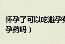 懷孕了可以吃避孕藥打掉嗎（懷孕了可以吃避孕藥嗎）