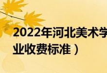 2022年河北美術(shù)學院學費多少錢（一年各專業(yè)收費標準）