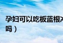 孕婦可以吃板藍(lán)根沖劑不(孕婦可以吃板藍(lán)根嗎)