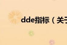 dde指標（關于dde指標的介紹）