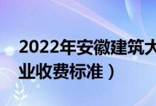 2022年安徽建筑大學(xué)學(xué)費多少錢（一年各專業(yè)收費標準）