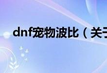 dnf寵物波比（關于dnf寵物波比的介紹）