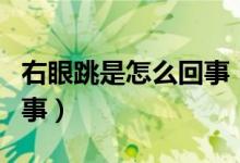 右眼跳是怎么回事(左眼跳和右眼跳是怎么回事)