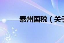 泰州國(guó)稅（關(guān)于泰州國(guó)稅的介紹）
