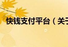 快錢支付平臺（關(guān)于快錢支付平臺的介紹）