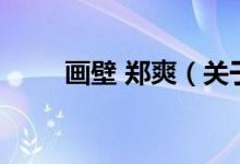 畫壁 鄭爽(關(guān)于畫壁 鄭爽的介紹)