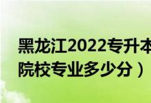 黑龍江2022專升本征集志愿投檔分數(shù)線（各院校專業(yè)多少分）