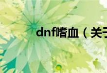 dnf嗜血（關于dnf嗜血的介紹）