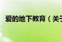 愛(ài)的地下教育(關(guān)于愛(ài)的地下教育的介紹)