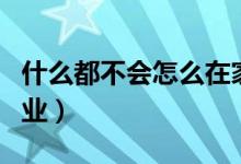什么都不會(huì)怎么在家創(chuàng)業(yè)（什么都不會(huì)怎么創(chuàng)業(yè)）