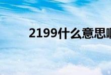 2199什么意思?。?199什么意思）