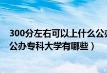 300分左右可以上什么公辦?？茖W(xué)校（2022年300分左右的公辦?？拼髮W(xué)有哪些）
