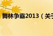舞林爭霸2013（關于舞林爭霸2013的介紹）