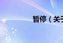 暫停（關于暫停的介紹）
