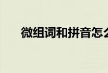 微組詞和拼音怎么寫(xiě)（微組詞和拼音）