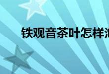 鐵觀音茶葉怎樣泡（鐵觀音茶葉知識(shí)）