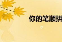 你的筆順拼音(你的筆順)