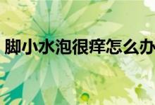 腳小水泡很癢怎么辦（腳長水泡很癢怎么辦）