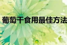 葡萄干食用最佳方法(葡萄干的功效是什么)