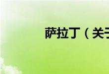 薩拉?。P(guān)于薩拉丁的介紹）