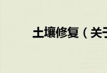 土壤修復（關于土壤修復的介紹）