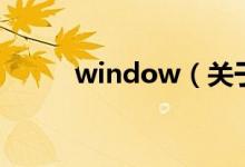 window（關(guān)于window的介紹）