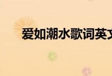 愛(ài)如潮水歌詞英文版（愛(ài)如潮水歌詞）