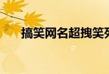 搞笑網(wǎng)名超拽笑死人(搞笑網(wǎng)名超拽)