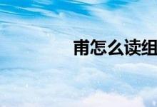 甫怎么讀組詞（甫怎么讀）