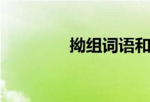 拗組詞語(yǔ)和拼音（拗組詞）