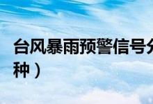 臺風(fēng)暴雨預(yù)警信號分級（臺風(fēng)預(yù)警信號分為幾種）